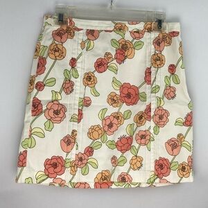 Loft petite 2000 poppies corduroy skirt